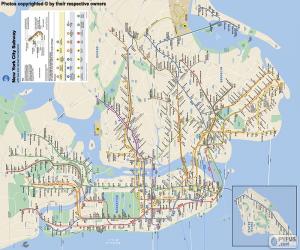 Puzzle Η Νέα Υόρκη μετρό χάρτη